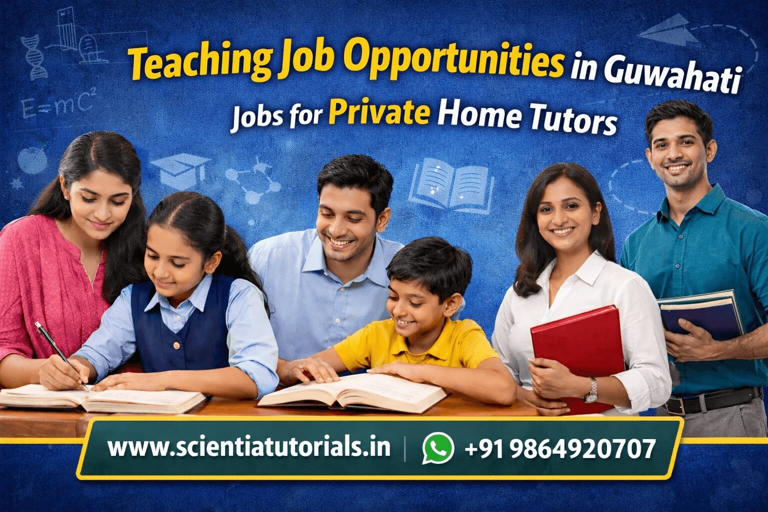 Teaching job opportunities in Guwahati for private home tutors providing CBSE home tuition through Scientia Tutorials