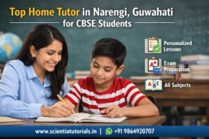 Home tutor teaching CBSE student in Narengi Guwahati with personalized one to one tuition support