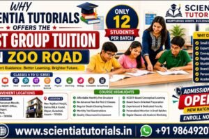 Best group tuition in Zoo Road for CBSE students at Scientia Tutorials with expert small batch classroom coaching in Guwahati