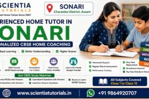 Experienced home tutor in Sonari offering personalized CBSE home coaching in Assam with one-to-one academic support.