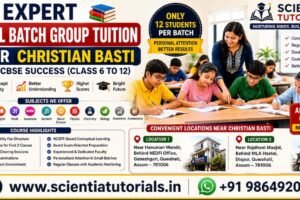 Expert small batch group tuition near Christian Basti for CBSE students at Scientia Tutorials with focused classroom coaching in Guwahati