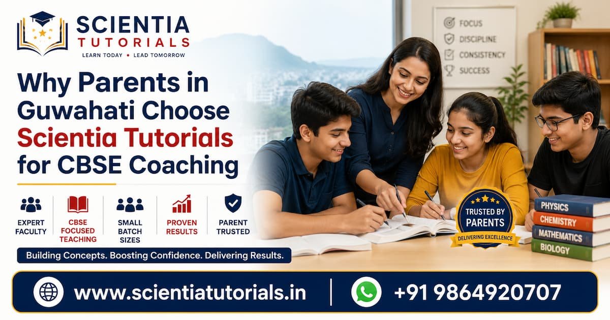 Scientia Tutorials CBSE coaching institute in Guwahati with expert faculty, small batch classroom teaching and trusted academic results