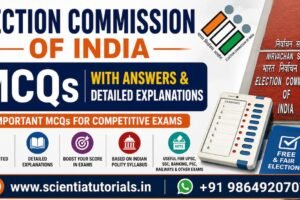 Featured image of Election Commission of India MCQs with 30 questions, answers and detailed explanations for UPSC, SSC, Banking, Railways, PSC and other competitive exams.