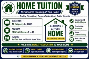 Scientia Tutorials Home Tuition in Guwahati providing verified male and female home tutors for all CBSE subjects from Classes 1 to 12 with personalized one-to-one learning, flexible timings, and regular progress feedback.