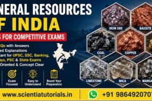 Featured image for Mineral Resources of India MCQs with answers and detailed explanations for UPSC, SSC, Banking, Railways, PSC and other competitive exams in India.