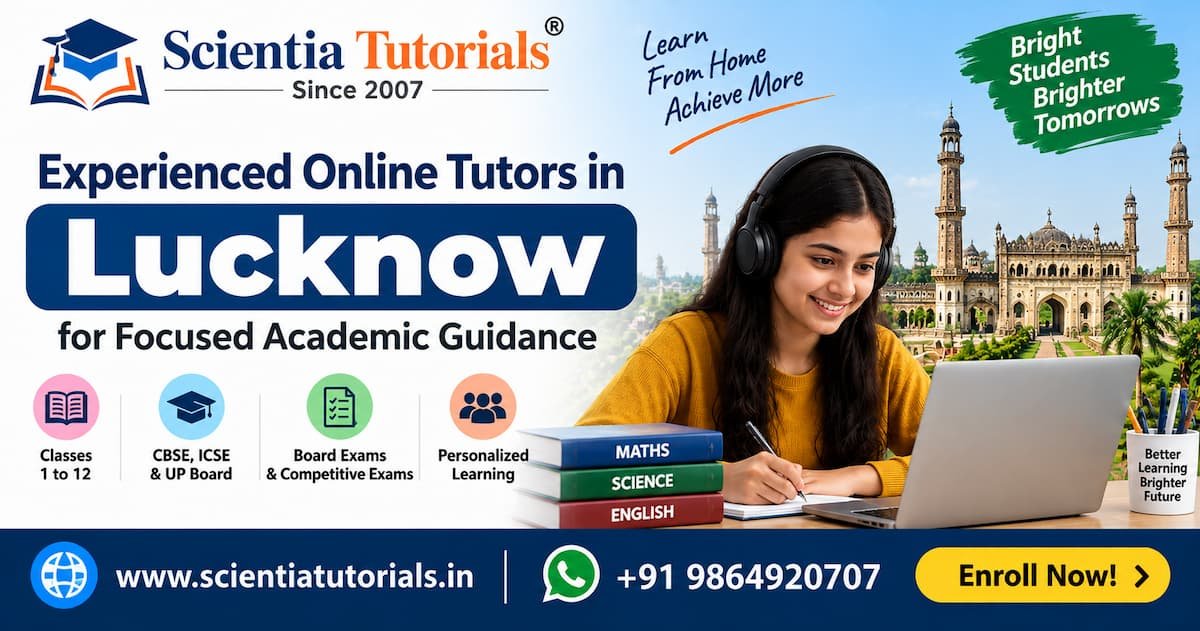 Experienced online tutors in Lucknow providing focused academic guidance for school students