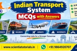 Indian Transport System MCQs with answers covering roadways, railways, airways, waterways and pipelines