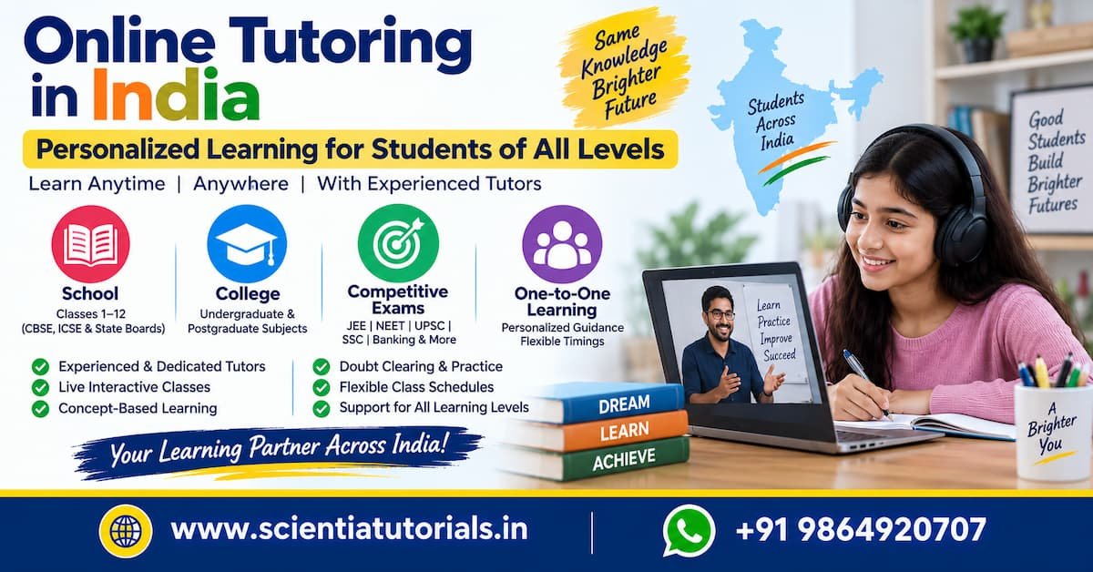 Online tutoring in India with personalized learning for students of all levels
