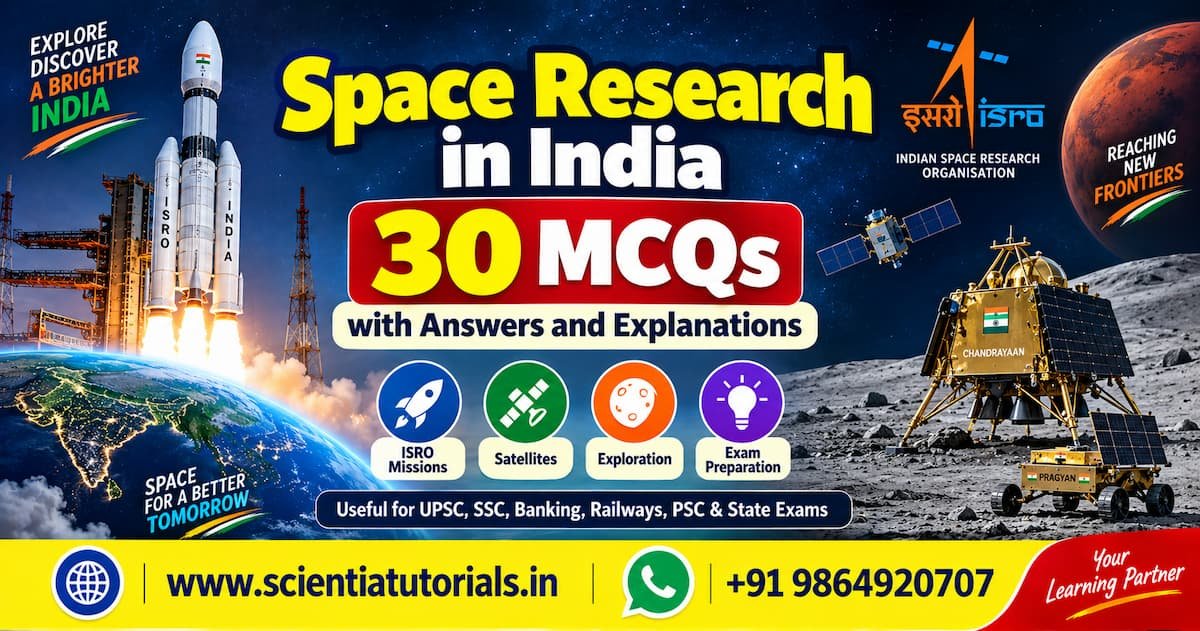Space Research in India MCQs with answers and explanations for UPSC, SSC, Banking, Railways and State Exams